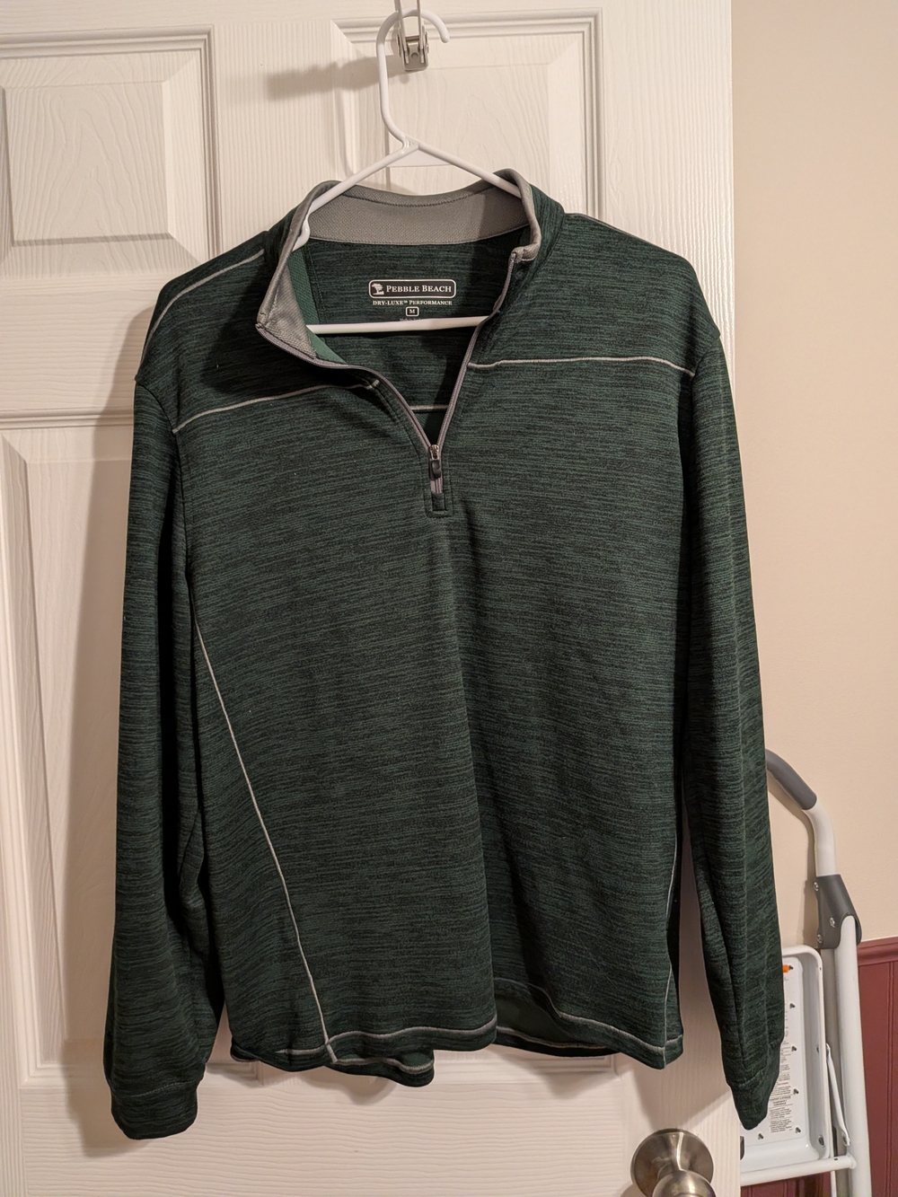 Pebble Beach Men’s Forest Green Quarter-Zip Pullover